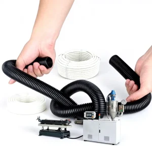 50mm 2 Inches Flexible PVC Electrical Conduit Corrugated Conduit Tube Plastic Pipe Machine Line