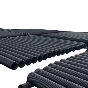 6 Inch 300Mm 500Mm 800Mm Plastic Black Polyethylene Drainage Culvert HDPE Double Wall Corrugated Pipe