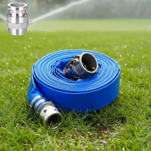 6 Inch PVC Durable Flexible Agriculture Drainage Lay Flat Hose 6 Bar Farm Watering Hose Pipe 50FT Roll