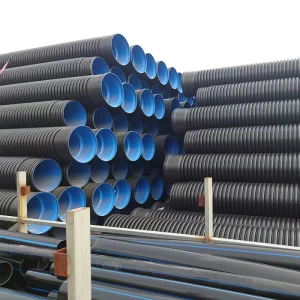 6 Meter Black Sewer Double Wall Corrugated HDPE Pipe for Irrigation and Drainage