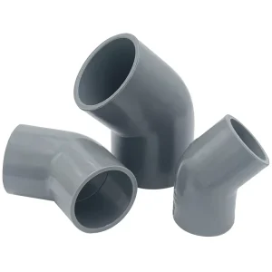 63mm 32mm UPVC Water Plastic Pipe Bend 45 Degree Elbow Plumbing Fitting for Agriculture Irrigation and Water Supply