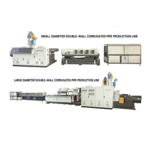 75 mm / 90mm /110mm HDPE Double Wall Corrugated Pipe Making Machine