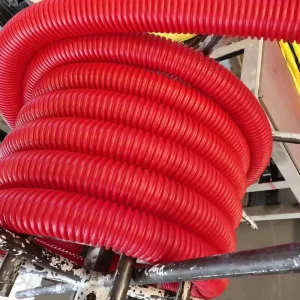75mm Corrugated Pipe for Air Duct Ventilation Plastic PVC Bellows HDPE Pipe Air Duct for Supply Plastic PVC Bellows Flexible Pipe