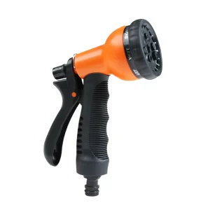 8 Function Rubber Coated Adjustable High Pressure Hose Nozzle Multi Purpose Use Flower Care Car Garden Water Gun