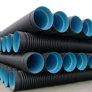 90mm HDPE Corrugated PE Tube 50-160mm Drainage Pipe With Rubber Ring Connection for Agricultural Water 100m Length