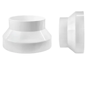 ABS Duct Reducer Universal Leakproof Transition Joint Low Wind Resistance One Piece Molding for Flexible Hose Inline Fan HVAC