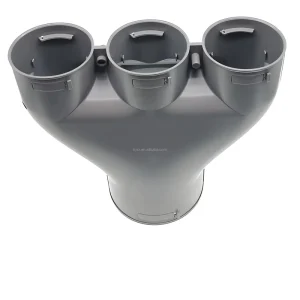 ABS Four way Reducing Branch Air Diverter Silencer Air Conditioning Duct Parts