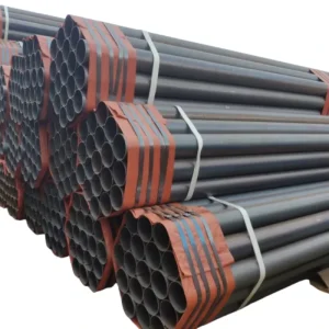 API 5L Grade B ERW Black Round Welded Carbon Steel Pipe for High Pressure Fluid Delivery and Oil Gas Pipeline