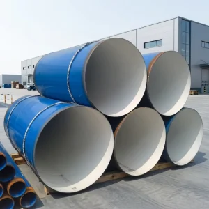 API 5L TPEP Coated Spiral Steel Pipe 3PE Inner Epoxy Outer PE SSAW Carbon Steel Tube for Pipeline ASTM