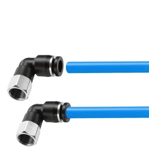 APLF1/4 90 Degree Pneumatic Elbow 1/4″ Tube OD X 1/4″ NPT Female Thread Push-to-Connect Quick Fitting for Air Lines