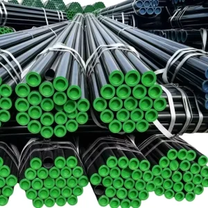ASTM A53 Gr.B Sch40 Non Alloy Round Seamless Pipe With Hot Rolled Surface Green End Cap Black Coating For Fire Sprinkler