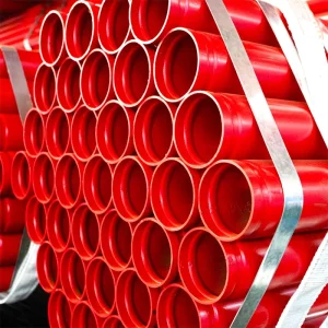 ASTM A795 Fire Sprinkler Steel Pipe Heavy Duty Red Coated Pipe For High Rise Building Fire Protection