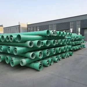 Acid Alkali Resistant FRP Chemical Pipe High Temperature Anti slip Surface DN50 DN400 Chemical Plant Corrosive