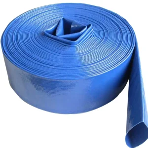 Agricultural Irrigation Flexible Thick PVC Corrosion Resistant 6 Inch Layflat Hose Blue 100m Water Discharge Pipe
