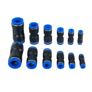 Air Hose Connector One Touch Fitting Pneumatic Quick Release Connector Push in PU Air Hose Pipe Fitting