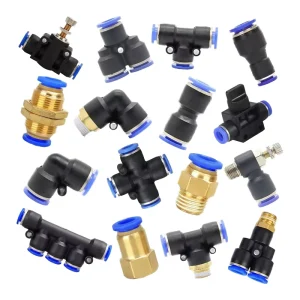 Air Hose Plastic Brass Pneumatic Parts Fitting with Push in Air Line Quick Connection Connector
