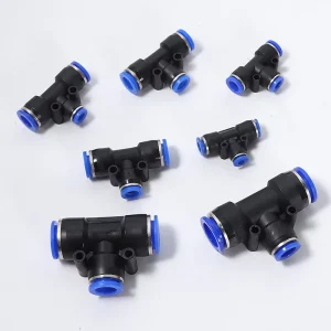 Air Pneumatic Fittings PE Series Brass & Plastic Quick Connector for PU Nylon Hoses 4 6 8 10 12 14 16mm High Pressure 0~1.0Mpa