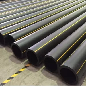 All Kinds Wide Range of Diameter Hdpe Natural Gas Pipe Factory SDR11 PE Pipe with Yellow Line Strips for Natural Gas