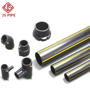 All Kinds of Diameter Hdpe Natural Gas Pipe Good Price Factory SDR11 PE Pipe with Yellow Orange Line Strips for Natural Gas