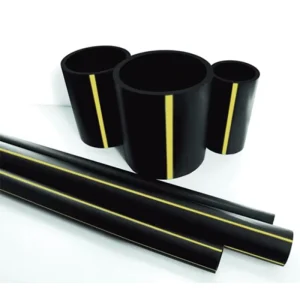 All Kinds of Diameter Hdpe Natural Gas Pipe Good Price Factory Sdr11 Pe Pipe With Yellow orange Line Strips for Natural Gas