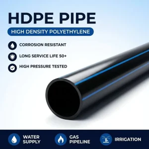 Anti Corrosion HDPE Industrial Pipeline Smooth Wall Chemical Sewage Transport Pipe Factory Custom Diameter Pressure Grade