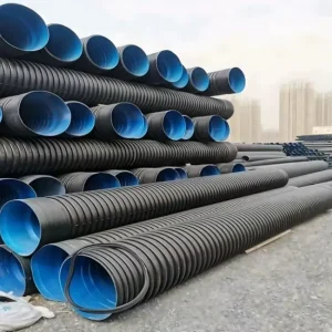 Anti Pressure HDPE Twin Wall Corrugated Pipe PE100 SN8 Flexible Welding Municipal Engineering Sewage Rainwater Drain Pipe