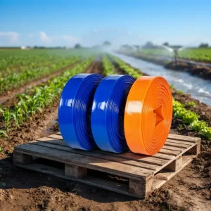 Anti-UV Flexible PVC Layflat Hose Heavy Duty Water Discharge Pipe For Agricultural Irrigation And Mining Quick Coupling Tubing