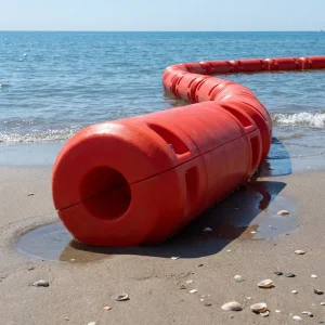 Anti UV HDPE Split Floating Pipe Buoy Plastic Pipeline Float For Fish Farm Aeration Drainage Pipeline Floating Support