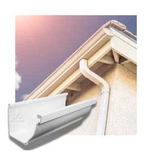 Anti-UV No Fade Lightweight PVC Resin Eco-Friendly Gutter Drainage System K-style Black Brown Colors Rainwater Collector Pipe