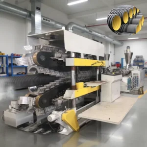 BEILIJIA Automatic PE PVC DWC Pipe Line Plastic Extruders 220V 380V 200kw Power 25000kg Weight Jiangsu Origin