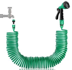 Balcony Patio Yard Garden Watering 50FT EVA Recoil Garden Hose Flexible Water Hose