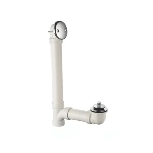 Bathroom Drainer White Schedule 40 PVC Lift and Turn Close Plastic Siphon Bathtub Waste Drainer Drain Pipe