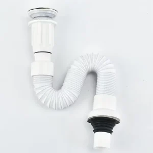 Bathroom Sink Shower Drainer Waste Drain Pipe Flexible Drain Hose PVC Plastic Strainer Drain Down Hose