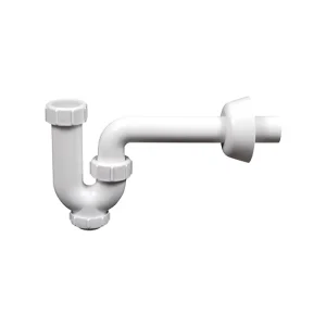 Bathroom Wash Basin Plastic Drain Tube P trap White Sink Drainer Pipe