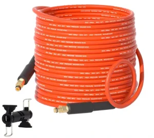 Bear Crystal 10m K Series High Pressure Washer Hose K2 K7 Explosion Proof PVC Steel Wire Black Car Cleaning Rubber Hose