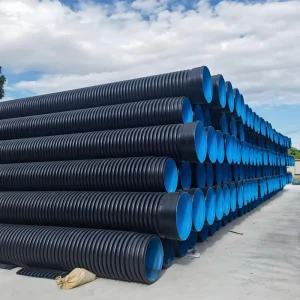 Black HDPE Double Wall Corrugated Drain Culvert Pipe Eco Friendly Light Weight Flexible Durable High Pressure