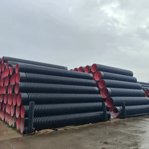 Black Orange Blue HDPE Double Wall Corrugated Drainage Pipe for Urban Drainage and Sewage in Houses