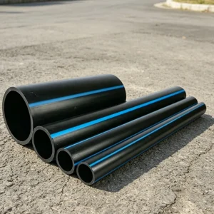 Black PE Water Supply Pipe Building HDPE Drinking Water Pipe Acid Alkali Resistant Anti Aging Water Supply System Pipe