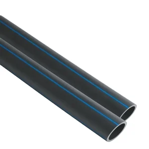 Black PE100 Water Supply Pipe Blue Stripe Anti Corrosion High Pressure Plastic Tube for Municipal Agriculture Building Water