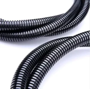 Black Polypropylene Tubing Wire Protection Hose 1/2” Electrical Conduit Pipe Corrugated Tube