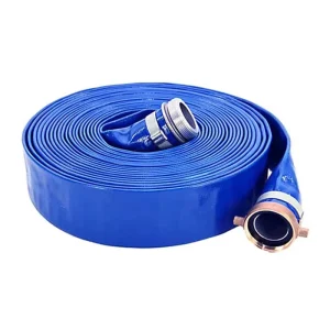 Blue PVC Layflat Hose 100m Durable Flexible Water Delivery Pipe for Pump for Irrigation Industry