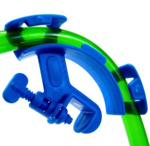 Blue Plastic Rectangle Water Exchange Pipe Fixing Clip and Rack for 500L Fish Aquarium in Living Room Stocked