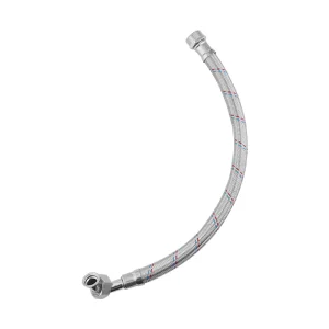 Braided Stainless Steel Hose Pipe Durable Flexible Leak Proof Water Connector for Home Appliances