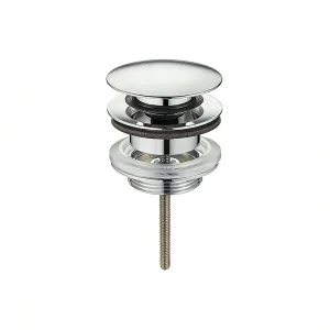 Brass Chrome Plated Click Clack Pop Up Basin Waste Drain Drainer