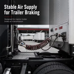 Burst Proof Anti Aging Flexible Universal Easy Fit Air Brake Pipeline For Semi Trailer Spiral Brake Hose Factory OEM ODM