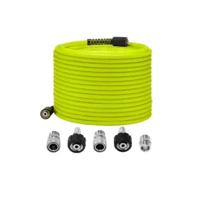 Car Washer High Pressure Replacement Hose 50 Ft Rubber Hoses With M22 14mm Adapter Sets