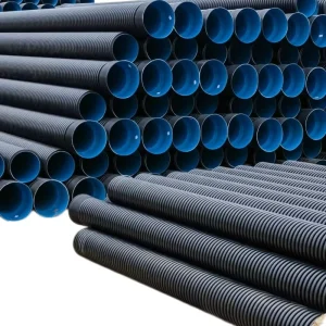 China Factory HDPE Double Wall Corrugated Pipe SN8 DN300-DN1000 Threaded Joint Underground Drainage Sewer Pipe