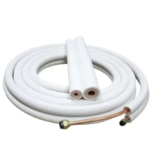 China Manufacturer UV Resistant Foam Insulated Red Copper Pancake Coil Pipe for Central Air Conditioning Refrigerant Pipeline
