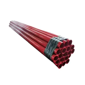 China Origin Sch10 Sch40 Red Epoxy Coated Fire Fighting Sprinkler Water Pipe
