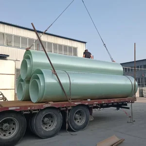 China Supplier High Strength Filament Winding GRP FRP Pipe Large Diameter Bending Cutting for Municipal Liquid Discharge